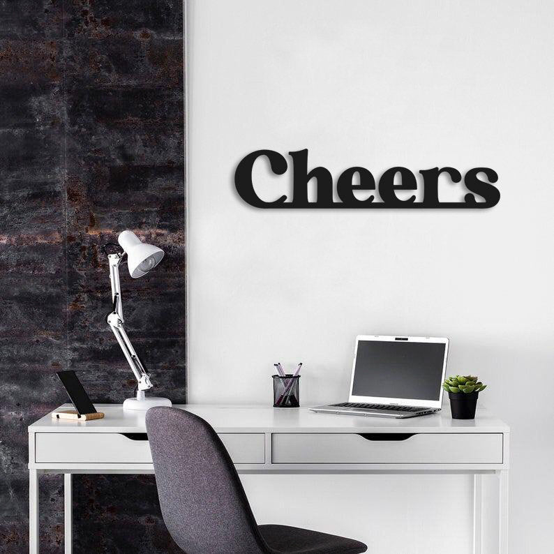 Cheers Metal Duvar Yazısı