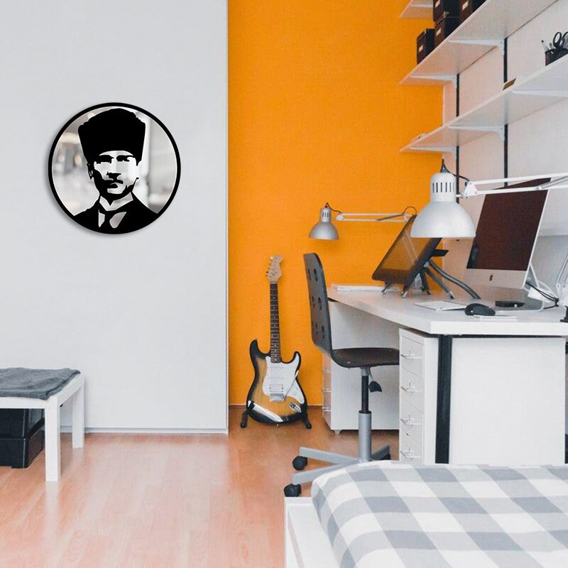 Atatürk Merror Metal Duvar Tablo