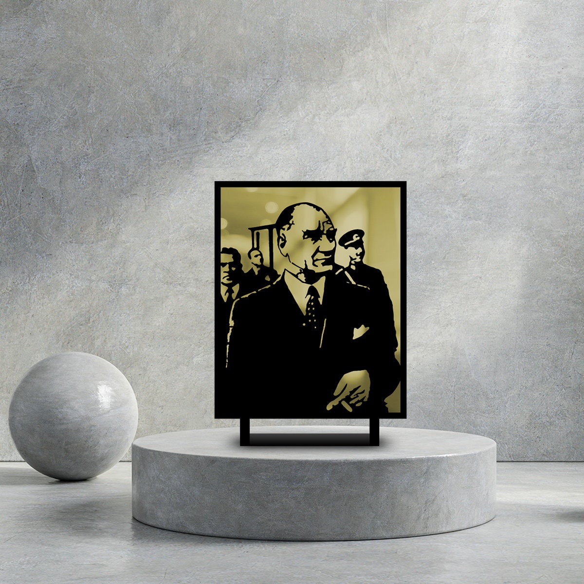 Atatürk V3 Metal Merror Masa Üstü Dekor