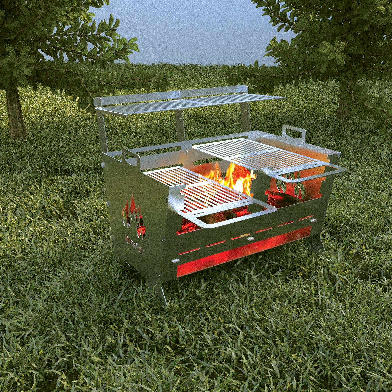 WiseGrill Portatif Taşınabilir Metal Mangal WG5 Çantalı