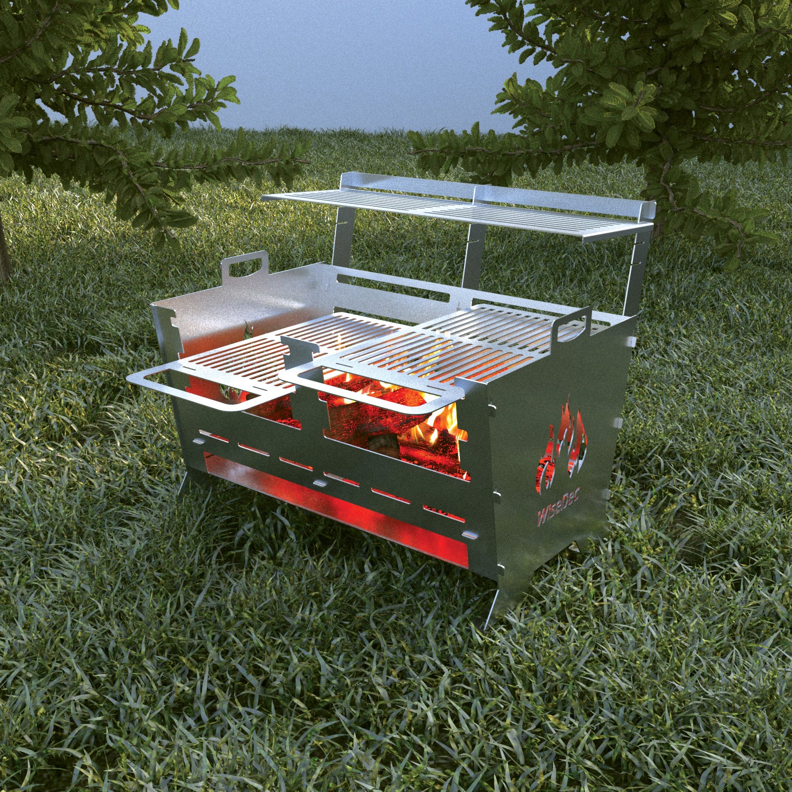 WiseGrill Portatif Taşınabilir Metal Mangal WG5 Çantalı